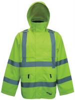 21Z061 Rain Jacket, Class 3, Trilobal, Green, M