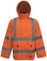 21Z071 Rain Jacket, Class 3, Trilobal, Orange, 2XL