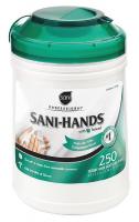22C576 Hand Sanitizer Wipes, White, Canister, PK 6