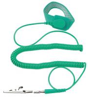 22C691 ESD Wrist Strap, Adjustable, 10 ft L, Green
