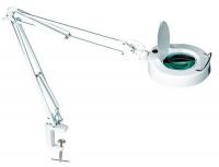 22C726 Magnifier Lamp, Rnd, Clamp, 2.25X, 5D, White