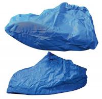 22CT86 Shoe Covers, Polyethylene, 6 in, Blue, PK300