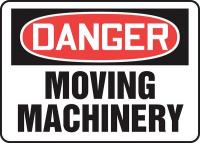 22CX59 Danger Sign, Adhsv Vinyl, 7x10 In, English