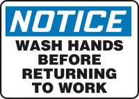 22CX68 Notice Sign, Aluminum, 7x10In, English