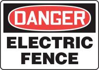 22CX76 Danger Sign, Alum, 10x14 In, English