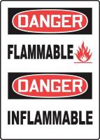 22CX85 Danger Sign, Adhsv Vinyl, 14x10In, Eng/Fr