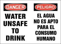 22CY27 Danger Sign, Alum, 10x14 In, Bilingual