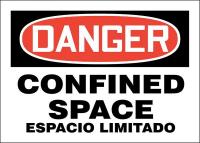 22CY35 Danger Sign, Plastic, 7x10 In, Bilingual