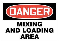 22CY46 Danger Sign, Adhsv Vinyl, 7x10 In, English