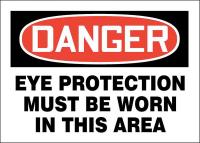 22CY55 Danger Sign, Plastic, 7x10 In, English