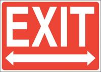 22CY72 Exit Sign, Aluminum, 10x14 In., English