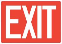 22CY77 Exit Sign, Aluminum, 10x14 In., English