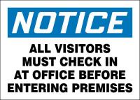 22CY87 Notice Sign, Aluminum, 10x14In, English