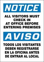 22CZ02 Notice Sign, Aluminum, 14x10In, Eng/Sp