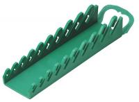 22DK63 Wrench Rack, 11 Slot, 12 x 16 x 1 in, Green