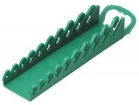 22DK68 Wrench Rack, 7 Slot Short, 7x3 x1 in, Green