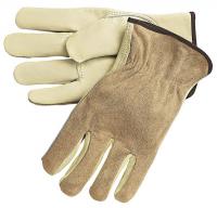 22DN44 Leather Drivers Gloves, Cowhide, Grain, XL