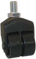 22E478 Dual Whl Swvl Cstr, 150 lb, 1-1/2 In, PP