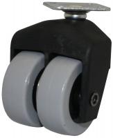 22E630 Dual Whl Swvl Cstr, 150 lb, 2 In, PUreth