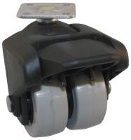 22E631 Dual Whl Swvl Cstr w/Brk, 150 lb, 2 In.