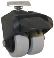 22E667 Dual Whl Swvl Cstr w/Brk, 150 lb, 2 In.TPR