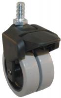 22E805 Dual Whl Swvl Cstr w/Brk, 150 lb, 3 In, TPR