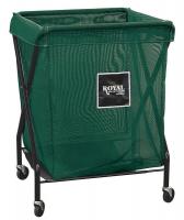22E959 X-Frame Cart, 6 Bu, Green Mesh