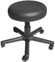 22E996 RoundPneumaticStool, Blck, 15-1/2to20-3/4&quot;