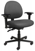 22F007 Intensive Task Chair, w/Arm, Desk-Ht, Blk