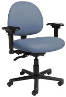 22F008 Intensive Task Chair, w/Arm, Desk-Ht, Blue