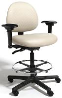 22F017 Intensive Task Chair, w/Arms, Mid-Ht, Stone
