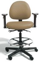 22F018 Intensive Task Chair, w/Arms, Mid-Ht, Wood