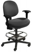 22F032 Intensive Task Chair w/Arm, High-Ht, Black