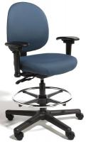 22F039 Intensive Task Chair w/Arm, High-Ht, Blue