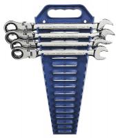 22F056 Ratcheting Wrench Set, Combo, SAE, 4 Pcs