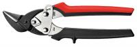 22FF74 Aviation Snip, Left, Narrow, 5/8 in Cut, Red