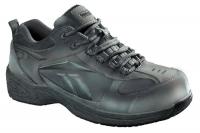 22M717 Athletic Shoes, Leather, Black, 9-1/2, PR