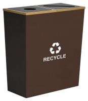22N275 Double Recycling Receptacle, 36Gal, Copper