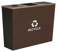 22N277 Triple Recycling Receptacle, 54Gal, Copper