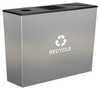22N278 Triple Recycling Receptacle, 54 Gal, SS