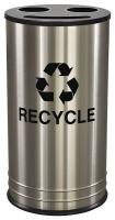 22N279 3-Stream Recycling Receptacle, 14 Gal, SS