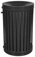 22N333 Waste Receptacle, With Door, 45 G, Black