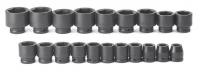 22N734 Imp Socket Set, 3/4 Dr, SAE, 6 Pt Std, 20 Pc