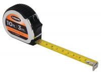22N877 Measuring Tape, 5/8 In x 10 ft/3m, Chrome