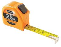 22N885 Measuring Tape, 1 In x 25 ft, Orange