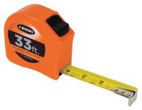 22N886 Measuring Tape, 1 In x 33 ft, Orange