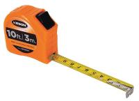 22N893 Measuring Tape, 5/8 In x 10 ft/3m, Orange