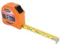22N896 Measuring Tape, 5/8 In x 12 ft, Orange