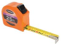 22N898 Measuring Tape, 1 In x 25 ft, Orange