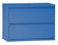 22ND51 Lateral File Cabinet, 2 Drawer, Blue